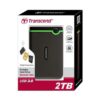 Transcend Hard Disk – 2TB USB 3.1 – Black/grey