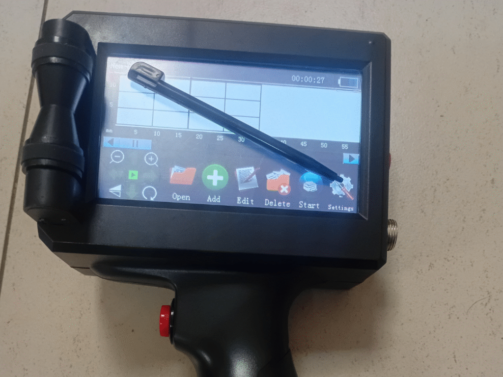 Handheld inkjet printer