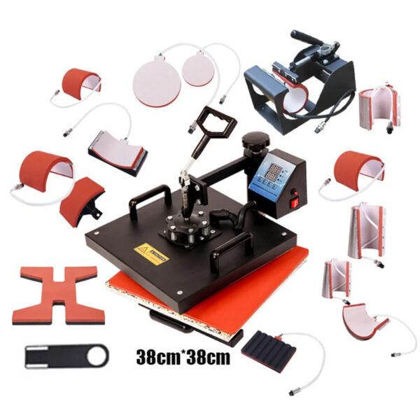 15 in 1 Heatpress Machine – Multifunctional Heat Press for T-Shirts, Mugs, Caps, Plates & More