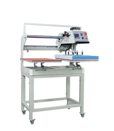 "40x60cm semi automatic pneumatic double station heat press machine with digital control panel"