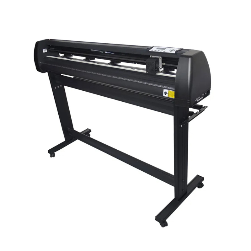 "4 feet cutting plotter vinyl cutter machine with 3-inch LCD control panel and floor stand"