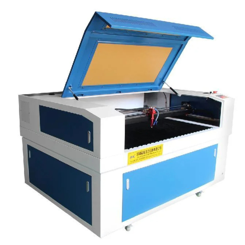 CO2 laser engraving machine with 600x900mm bed engraving detailed wood artwork