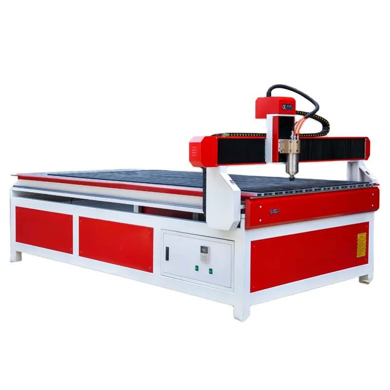 CNC router machine engraving detailed wood patterns on a large panel