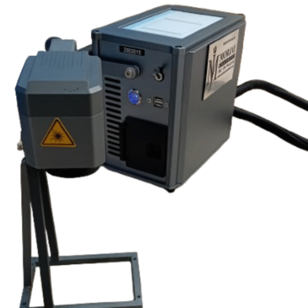 Portable fibre laser marking machine engraving on metal surface