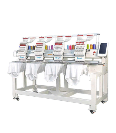 4 heads 12 needles embroidery machine, computerized embroidery machine, multi-head embroidery, garment embroidery machine, cap embroidery machine, flat embroidery machine, multi-color embroidery, high volume embroidery, custom embroidery machine, professional embroidery equipment
